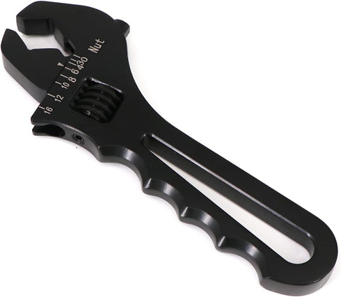 Dokili 3AN-16AN Adjustable Fitting Wrench, Lightweight Black Aluminum Tool for Hose Fitting