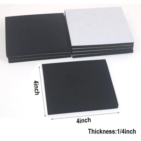 Adhesive Backed Foam,Adhesive Foam Padding 4 Inch Long X 4 Inch Wide X1/4 Inch Thick,Foam Padding Sheet for Furniture Cars Speakers (6, 4" x 4" x 1/4")