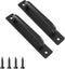 2 Pack Black Barn Door Handles, 5" Hole Center Sliding Door Pull Handles, Zinc Alloy with Plate for Closets
