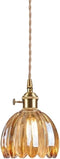 LILIUPEILONG Glass Chandelier, Petal-Shaped, Adjustable Height, Suitable for The Bedside of The Kitchen