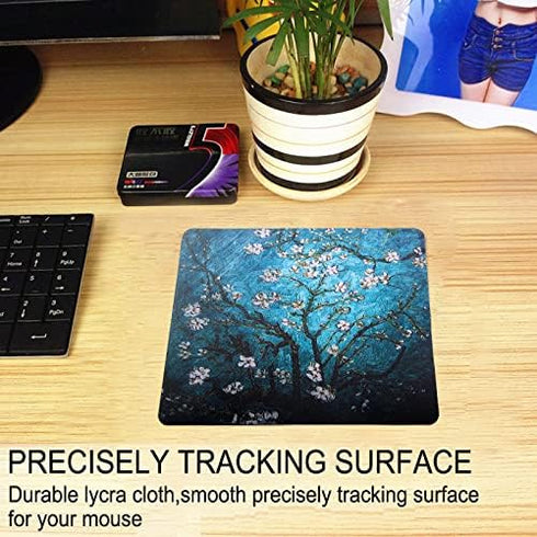 Mouse Pad, Gaming Mouse Pad with Non-Slip Rubber Base, Designs for Laptop, Computer & Office, 9.5 x 7.9 inches