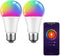Beantech Smart Bulb, WiFi Color Changing Light Bulb, A19 RGB Alexa Light Bulb, Dimmable LED, 2 Pack