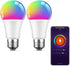 Beantech Smart Bulb, WiFi Color Changing Light Bulb, A19 RGB Alexa Light Bulb, Dimmable LED, 2 Pack