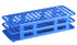 Globe Scientific 456404 Polypropylene Microcentrifuge Tube Rack, 90-Place for 12/13mm Tubes, Blue
