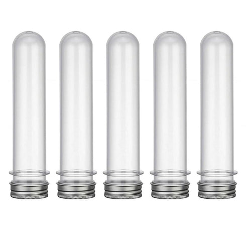 30ml Clear Plastic Test Tubes, 25pcs with Screw Caps for Candy and Beads Storage, Scientific Experiments Tubes
