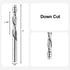 SpeTool 2Pcs 1/4 Downcut Spiral Flush Trim Router Bit, 1/4" Shank, 1-1/8" Cutting Length for Woodworking