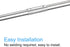 uxcell 3Pcs Straight Pipe Fitting Connector, 304 Stainless Steel 2-Way Hand Rail Tube Connector, 100mm Length