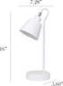 LD1079-WHT 16" Simple Designs Sleek Essentials Metal Looped Desk Task Lamp with Adjustable Shade, for Office, Desk