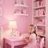 Ecliptix 14 Inch Bulb Kids Table Lamp, Adorable Castle Style Kids Desk Lamp, Pink Bedside Lamp Ideal for Girls Bedroom