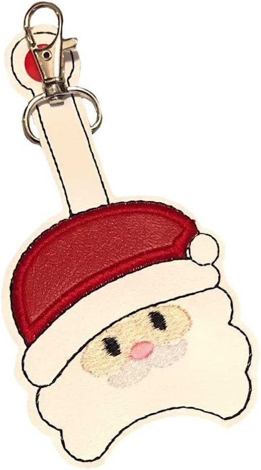 Santa Hand Sanitizer Holder Key Fob