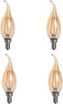HERO-LED CA10-DSGT-2W-WW22 Dimmable Gold Tint CA10 E12 2W Candelabra Style LED Filament Chandelier
