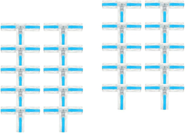 Scicalife 20pcs Butt Splice T-Type Butt Connector Crimp Connectors, Insulated Electrical Waterproof Terminals