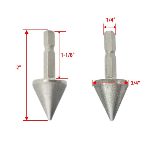 Woodworking Square Hole Drill Bit Sharpener Mortise Chisel Bit Sharpening Tool Up to 1/2" Bit Grit #220/600-2Pack