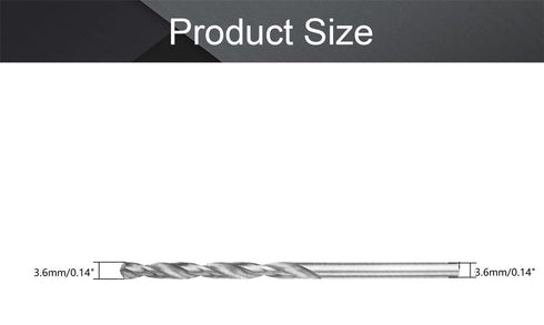 Utoolmart Twist Drill High Speed Steel Bit, Mini Twist Drill Bits Set, Jobber Small Twist Drill Bits, 3.6mm Twist Drill, HSS-4241 Twist Drill Bit Set, for Steel Aluminum Alloy, 10 Pcs