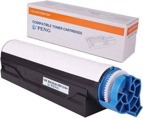 PENG Compatible Toner Cartridges for Oki B432, B412, B512 Printers, 1-Pack Black