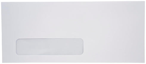 School Smart Window Envelopes, Gummed Flap Closure, No 10, White, Pack of 500