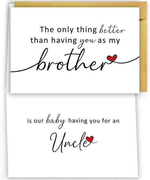 HCIU6YGQ Pregnancy Announcement Card for Brother, Uncle Baby Announcement Ideas Card for Men,