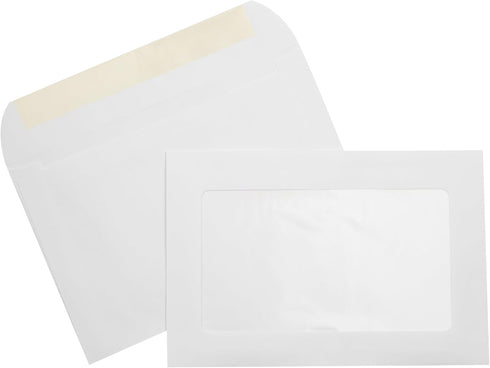 LUXPaper 6 x 9 Full Face Window Envelopes | Bright White | 28lb. Text | 50 Qty