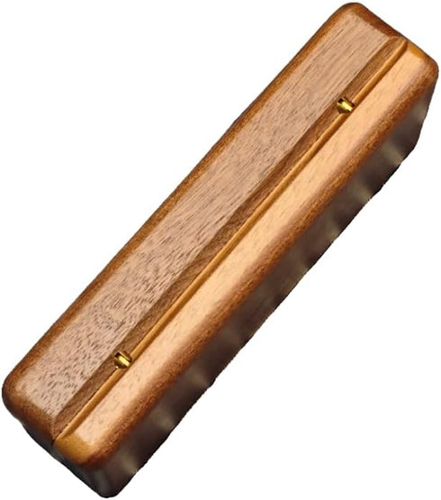 SOLYUJ 2Slots Fountain Pen Collector Organizer - Handmade Pen Case Walnut Wood Pen Protective Sleeve Cover Pen Storage