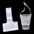 FERENLI 12.5x23cm 300 Pcs Clear Plastic Handle Drink Containers Bags T Type