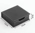 luzen Square PU Leather Self-Stick Note Pad Holder Box, Desktop Sticky Notes Box for Home Office, Black