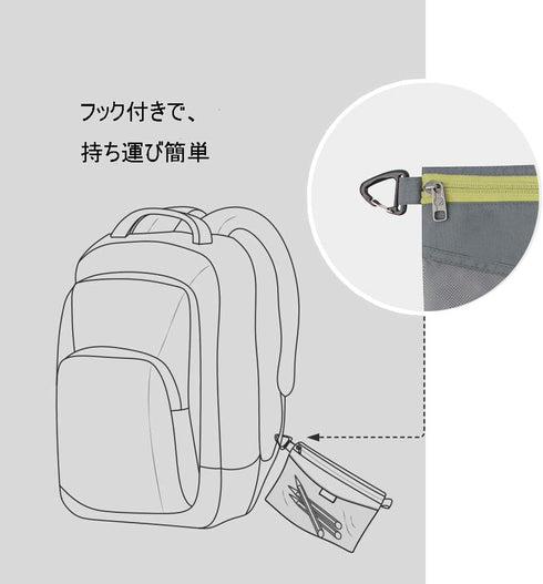 Pack of 3 Water-Resistant Zipper Pouch Set, Mesh Storage Bags for Travel, Office (Gray)