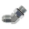 Brennan Industries 6802-10-10-NWO-FG Forged Steel 45 Degree Elbow Tube Fitting, 7/8"-14 SAE x 7/8"-14 SAE Thread, 5/8" Male JIC x 5/8" Male Adjustable O-Ring Boss