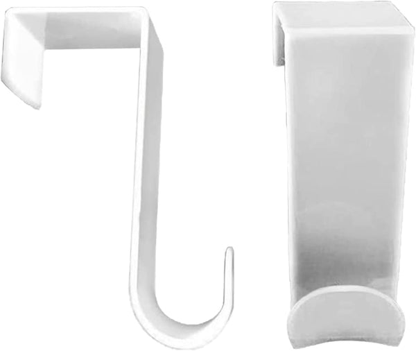 1st Choice Over The Door Hooks Hangers, White Plastic Laundry Hanger, 2 Pack