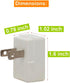 Polarized 2-Prong L Type Adapter, Vertical Right Angled AC Adapter, NEMA 1-15P USA Outlet Saver