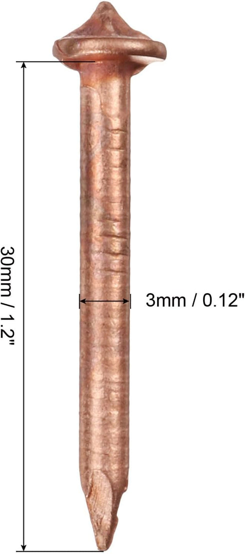 PATIKIL 100pcs CD Weld Pins, 30mm Insulation Weld Pins Stud for Repair Boat, Self Locking Washer