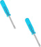 2PCS Mini Slotted Screwdriver, 2mm Flat Head for Watch Eyeglasses Electronics Toy Repair, Blue Handle