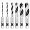 6Pcs Brad Point Drill Bits Stubby Set for Wood | 4241 High Speed Steel Spiral Twist Bit 1/4" Quick Change Hex Shank