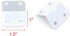 1"x1.2"(LxW), 24 Packs L Bracket White Metal Angle Bracket Corner Braces Shelf Cabinet Support Braces