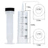 3pcs 200ml Syringes with Tip Adapters, Large Garden Syringe for Scientific Labs and Nutrient Measuring