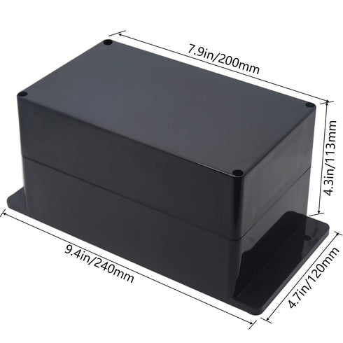 Zulkit Junction Box ABS Plastic Dustproof Waterproof IP65 Electrical Project Enclosure, Pack of 1