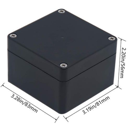 2 Packs Junction Box IP65 Waterproof ABS Plastic Electrical Project Case with 8 PCS M16 Cable Glands (3.27x3.19x2.2inch)