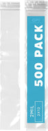 GPI POLY GPI - 2" x 12" Long Zip Bags, 500 Count, 2 Mil,