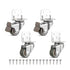 nerilee 4PCS Furniture Casters Crib Rubber Wheel L Type 1 inch 360 Degree