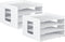 Juexica 2 Pack Scrapbook Paper Organizer, 12.6 x 12.6 x 8.3 Inches, 4 Tier File Organizer for Desk, Stackable Paper