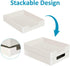 Letter Size Tray Desk Organizer - 2Pcs A4 Plastic Paper Tray, Stackable Letter Holder for Office Supplies, White