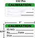 Calibration Stickers, Green Black Word Calibration Labels, Self Laminating Protects Writing from Smearing, 132