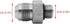 (2-PACK) 6400-08-06-O Hydraulic Hose Adapter Fitting 1/2" Male JIC 37° Flare (3/4"-16UNF) × 3/8" Male O-Ring Boss (9/16"-18UNF) SAE Straight Pipe Joints Tube Connector Carbon Steel