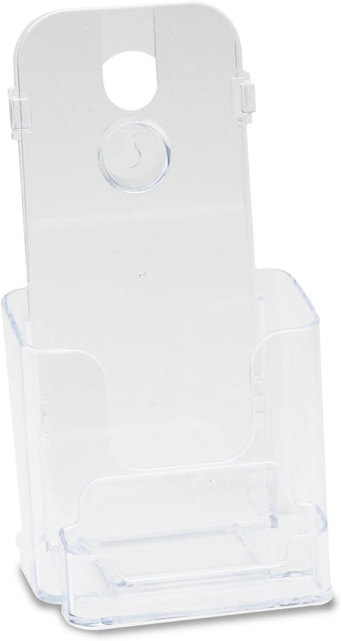 Deflecto Docuholder, Clear Rigid Countertop Leaflet Holder with Business Card Holder