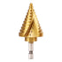 COMOWARE Hex Shank HSS Step Drill Bit, 10 Step Sizes for Metal, Stainless Steel, and Wood