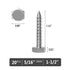 5/16" x 1-1/2" Hex Head Lag Screws 20Pcs - 304 Stainless Steel Heavy Duty Screws for TV Mounts, Deck, and Boat Repair