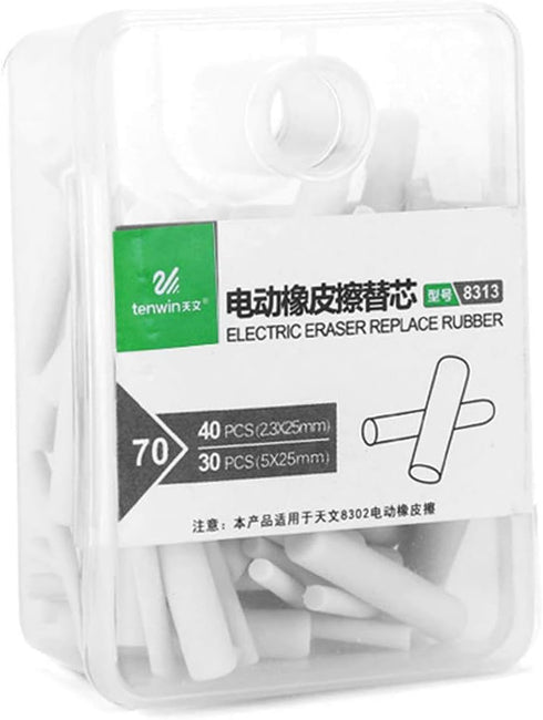 Pencil Eraser Refill for Mechanical Pencil, Clearpoint Eraser Refills, 40Pcs+30Pcs for Art Drawing