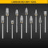 Carbide Burr Set, 10Pcs Compatible with Dremel Rotary Tool, Die Grinder Bits with 1/8" Shank for Metal Grinding,