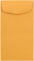 JAM PAPER #6 Coin Business Envelopes - 3 3/8 x 6 - Brown Kraft - 50/Pack
