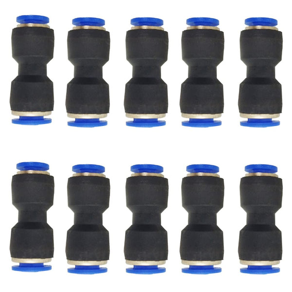 zjxed 6mm OD x 4mm OD Pneumatic Quick Connector Push to Connect Fittings (Pack of 10)