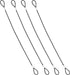 4 pcs Stainless Steel Wire Cable with Loops, 20 Inch Vinyl Coated Rope for Outdoor Travel Home Hanging